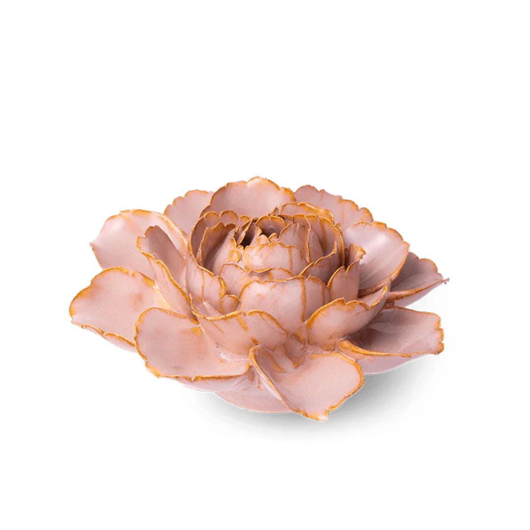 Camellia Ceramic Flower- Chive – Rose Pink – 5.51″ x 2.36″
